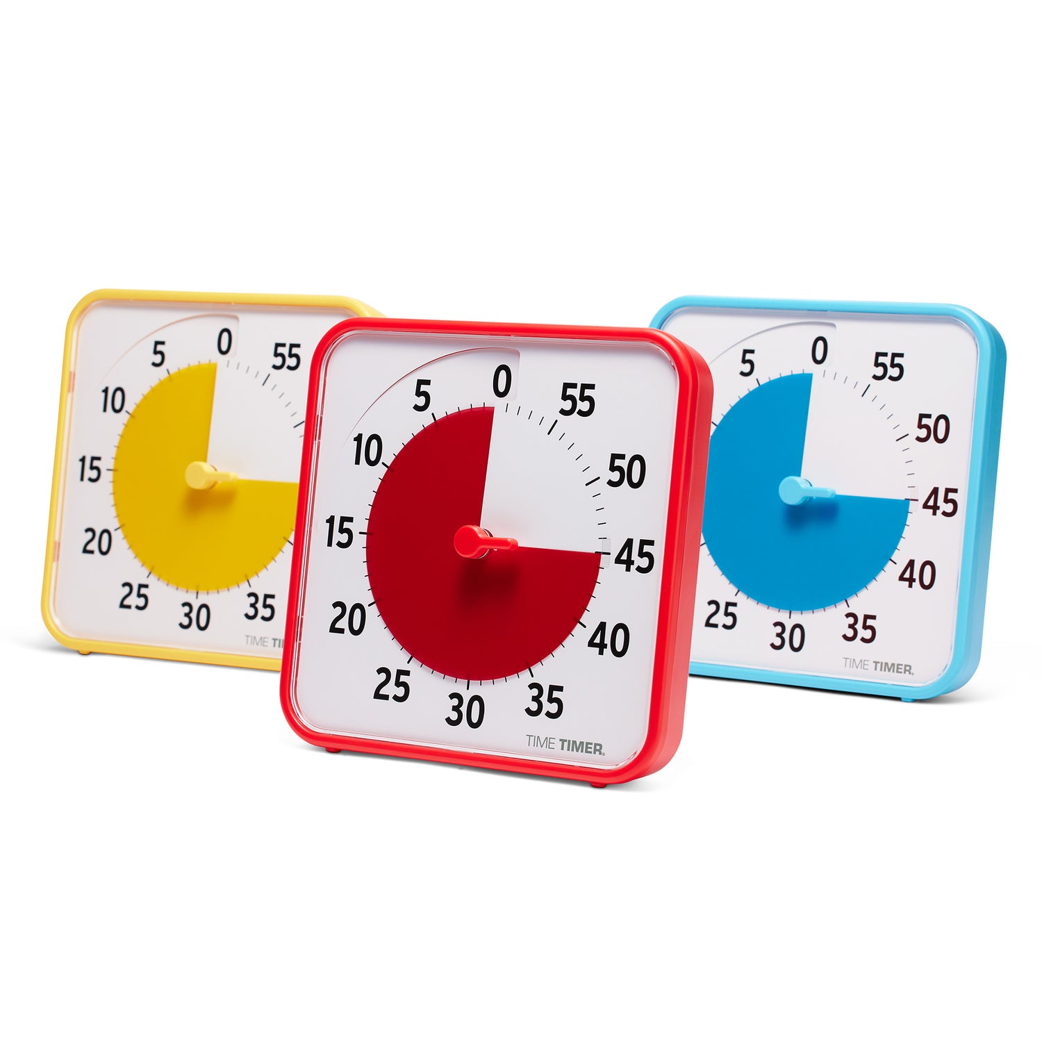 Time Timer MELLEM 60 min 3-pak blå, rød og gul - 19x19 cm