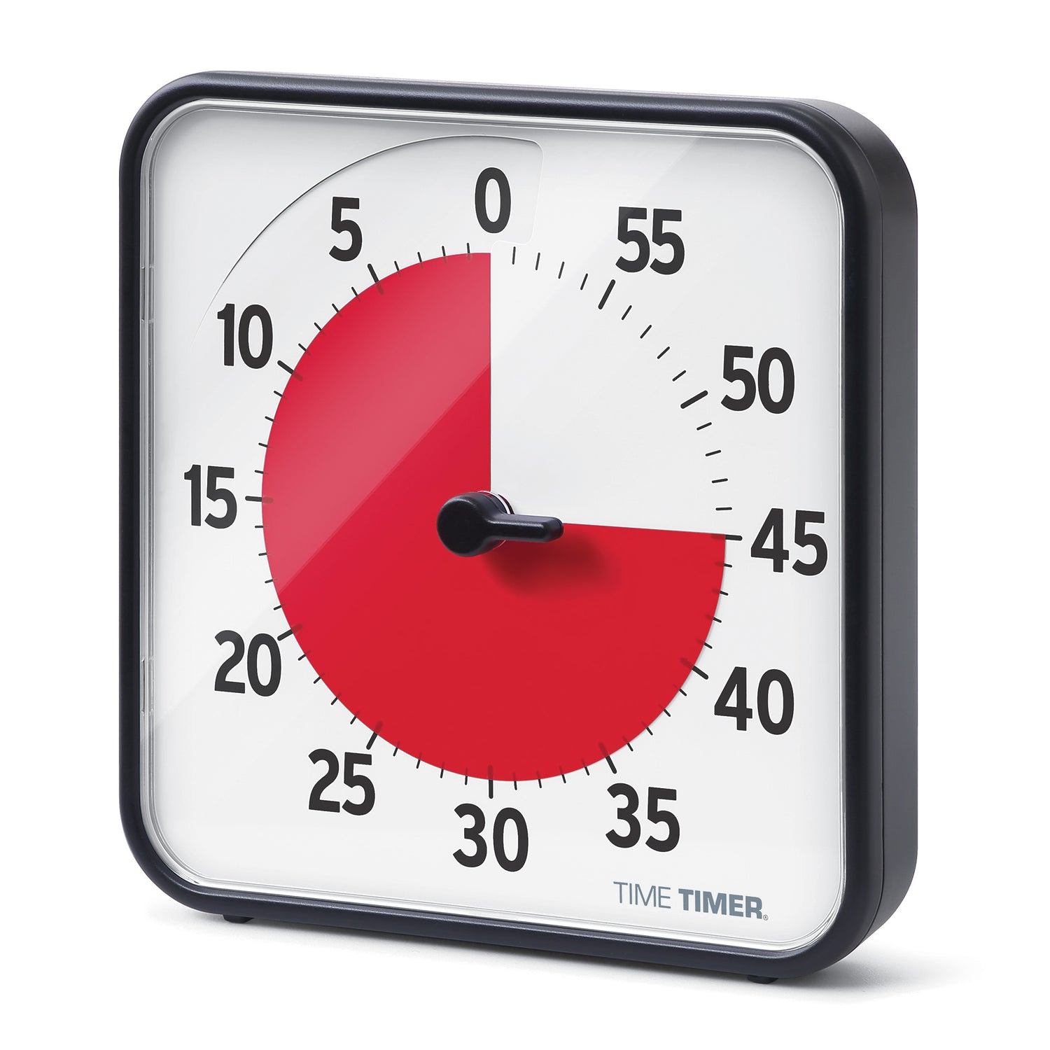 Time Timer MELLEM 60 min - 20x20 cm - Sort/rød