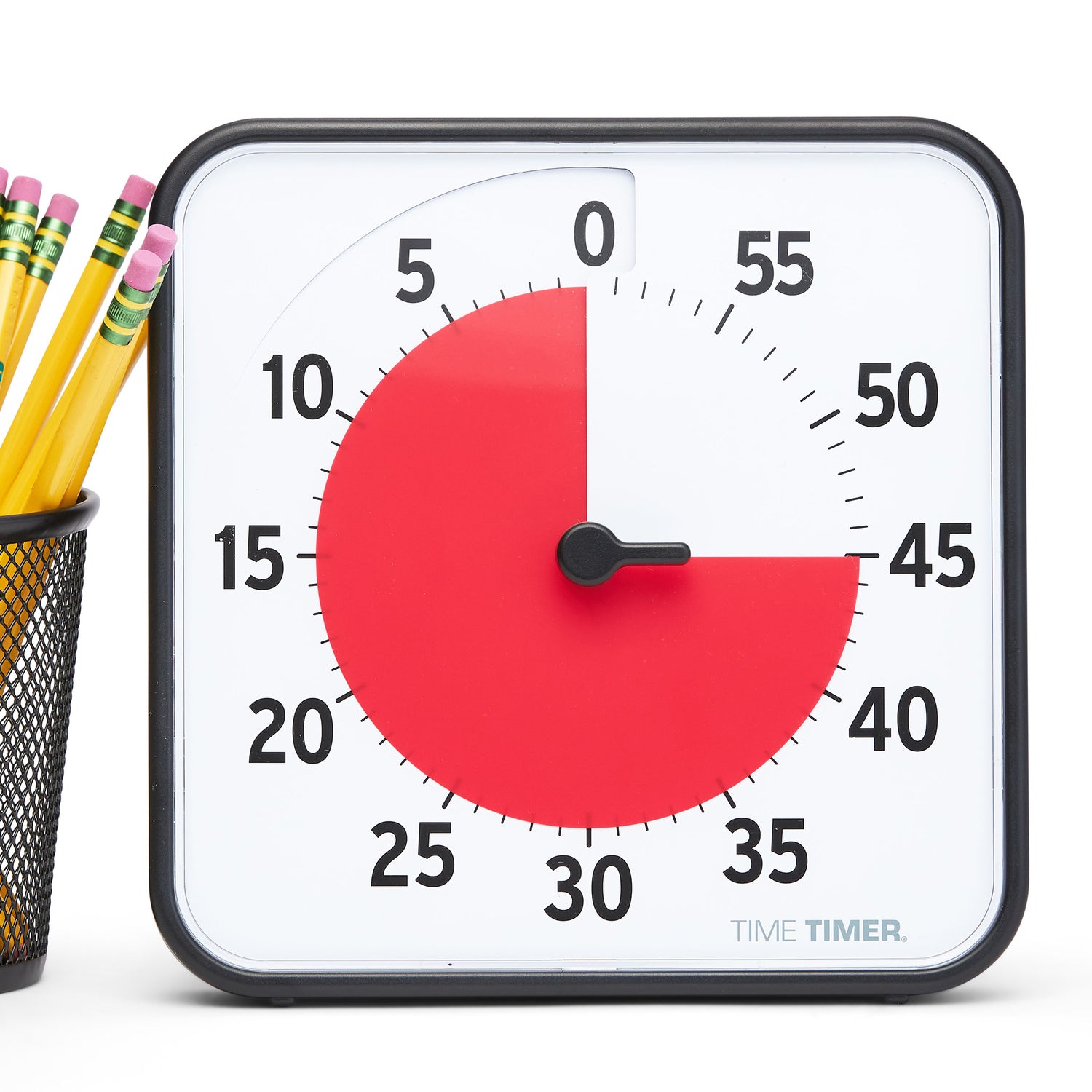 Time Timer MELLEM 60 min - 20x20 cm - Sort/rød