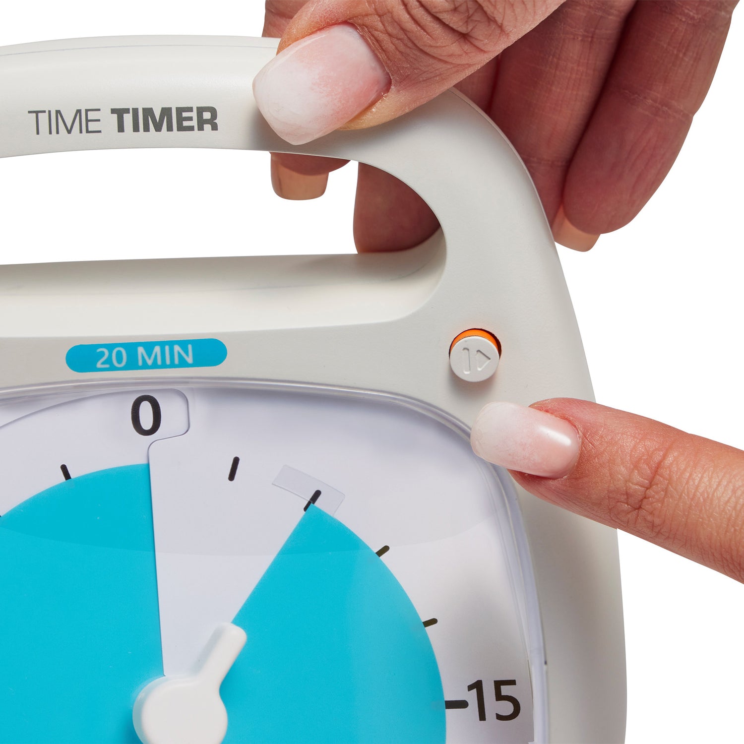 Time Timer PLUS 20 min - Hvid/blå